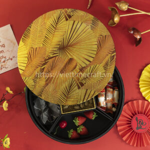 Viettimecraft - Hộp Quà Tết Sơn Mài Cao Cấp Nguyệt Hoàng Kim - Lacquer box supplier