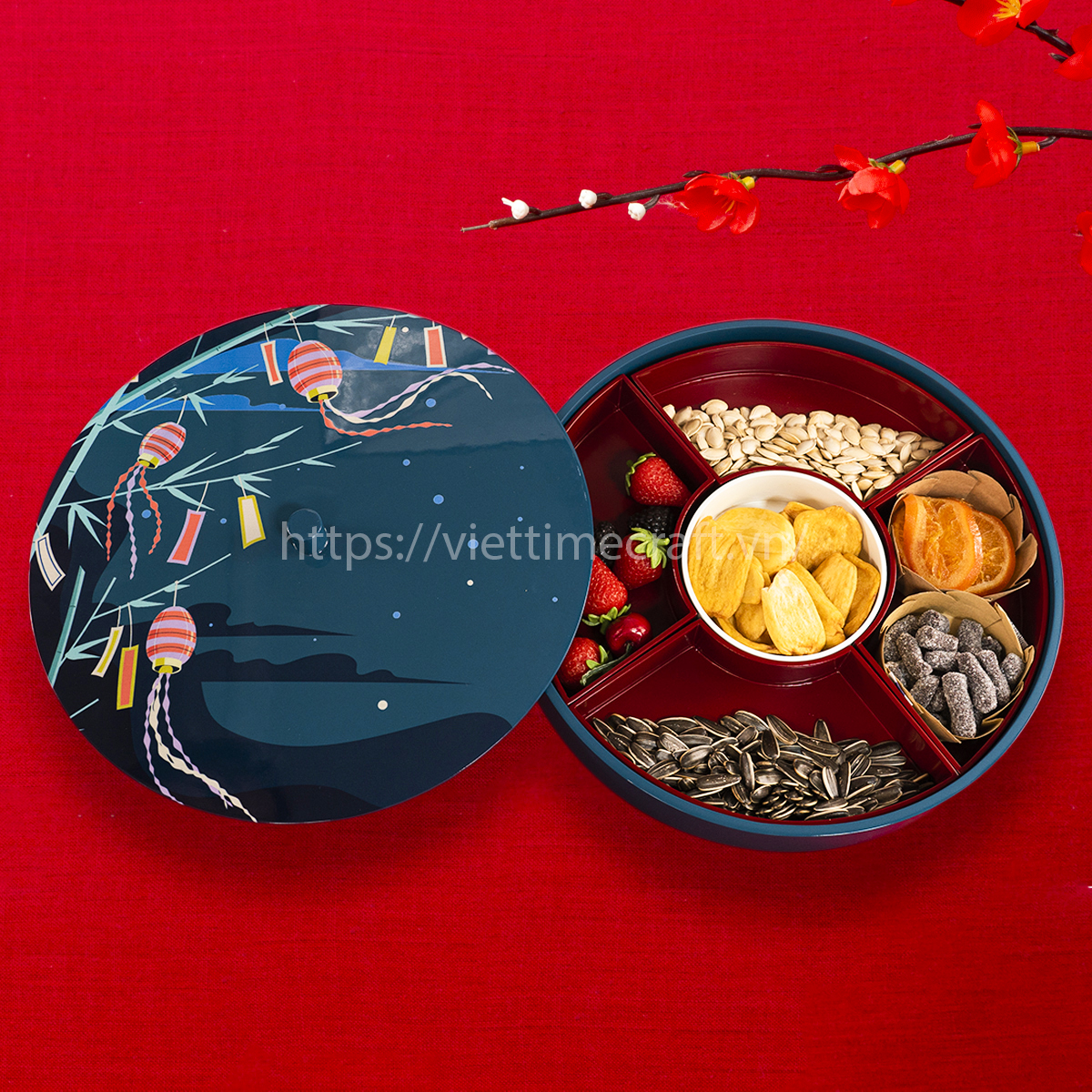 viettimecraft - Hộp mứt tết sơn mài Phong Vũ - quà tặng doanh nghiệp - lacquer box (4)
