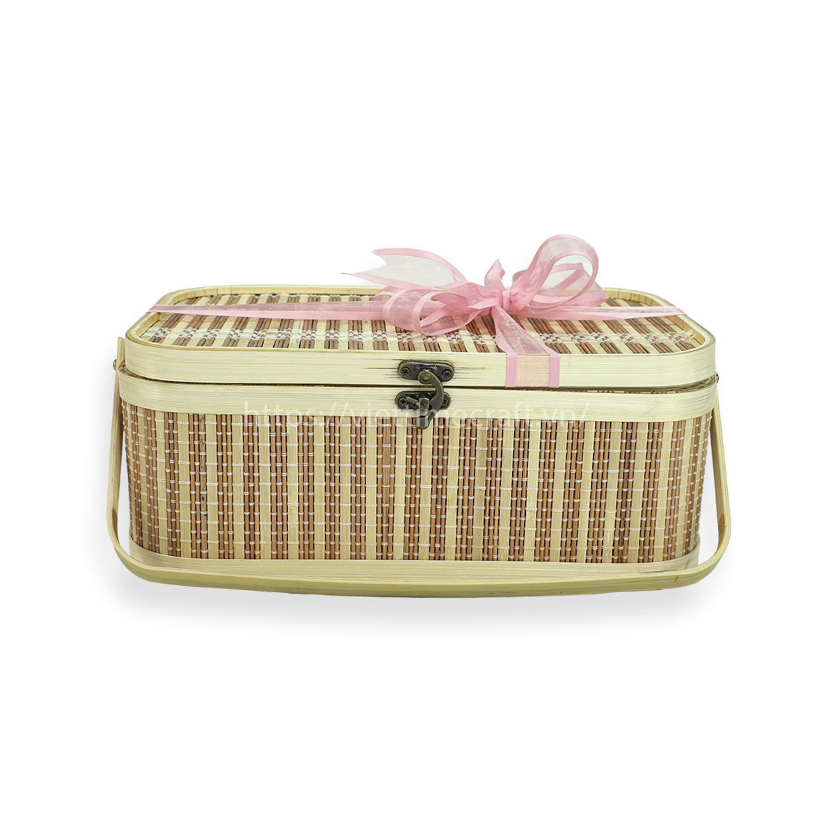 Viettimecraft - Hộp Quà Tết Tre Đan Như Ý 2 - Hộp quà tết doanh nghiệp