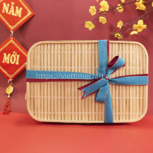 Viettimecraft - Hộp Quà Tết Tre Đan Như Ý 3 - Hộp quà tết doanh nghiệp
