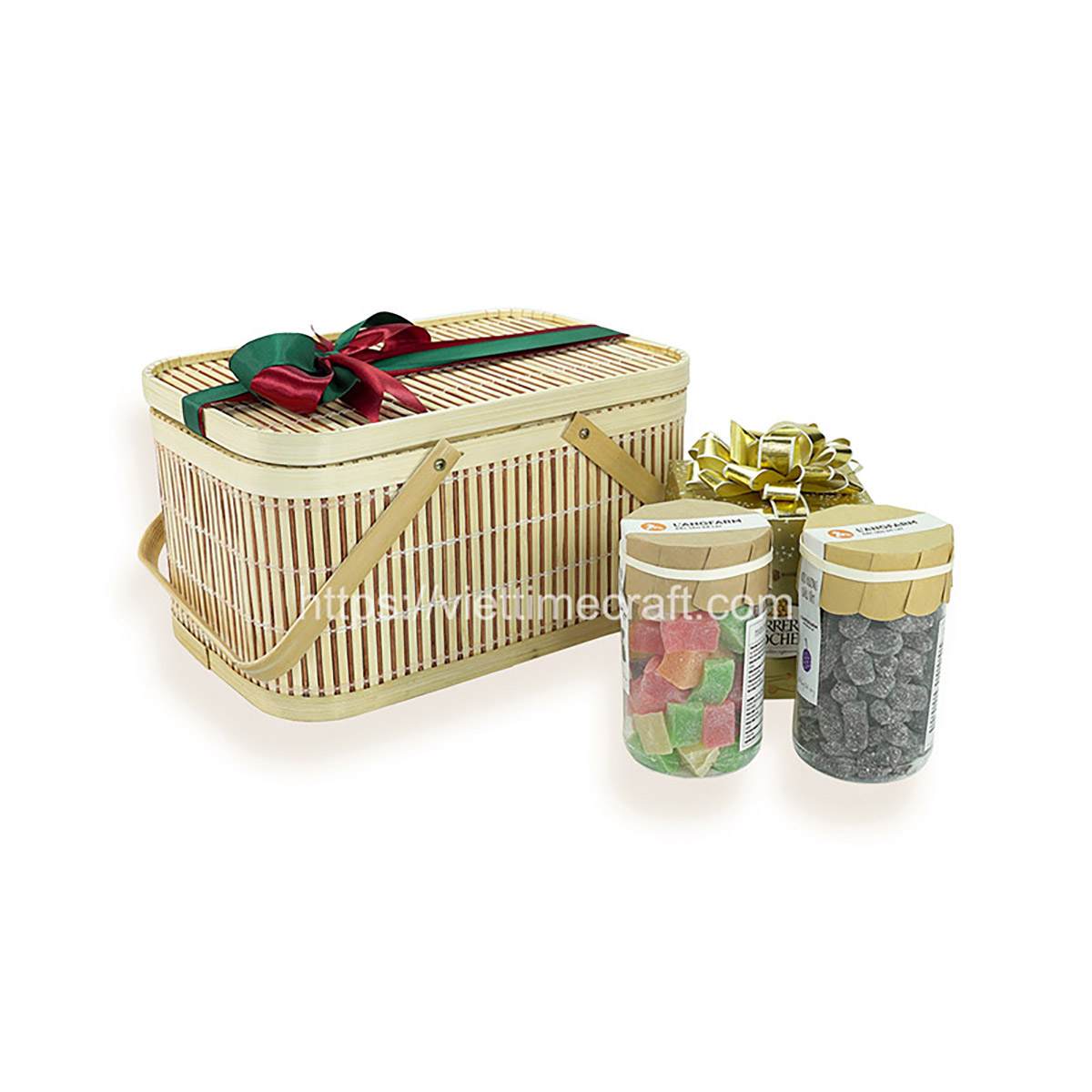 Viettimecraft - Hộp Quà Tết Tre Đan Như Ý - Hộp quà tết doanh nghiệp