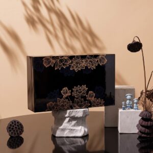 viettimecraft - Hộp mứt tết sơn mài Kim Liên Quý - quà tặng doanh nghiệp - lacquer box