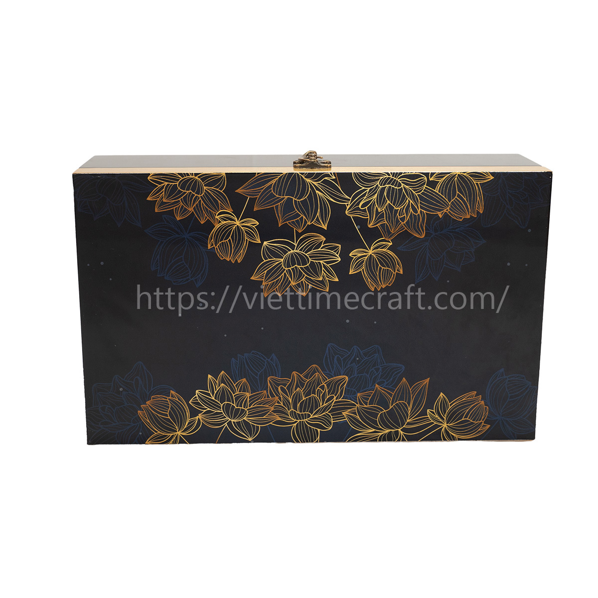 viettimecraft - Hộp mứt tết sơn mài Kim Liên Quý - quà tặng doanh nghiệp - lacquer box