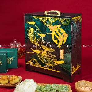 Hộp sơn mài trung thu cao cấp, sang trọng dành cho doanh nghiệp, đối tác, khách hàng, bạn bè, người thân