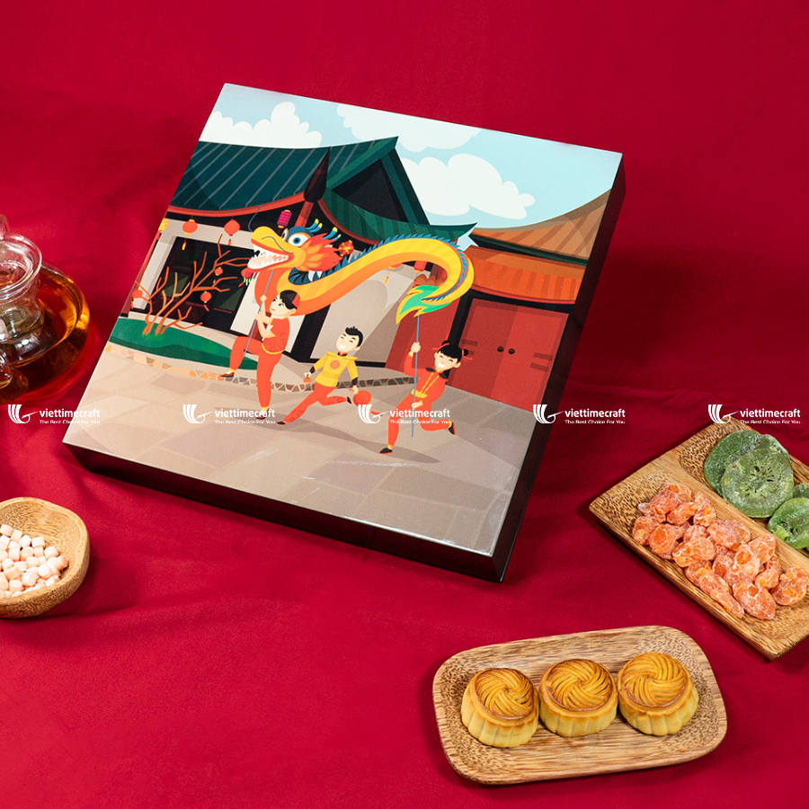 Hộp bánh trung thu sơn mài cao cấp, sang trọng dành cho doanh nghiệp, đối tác, khách hàng, bạn bè, người thân