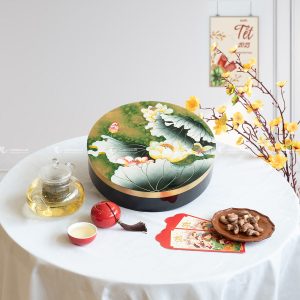 hộp mứt tết sơn mài cao cấp 2025