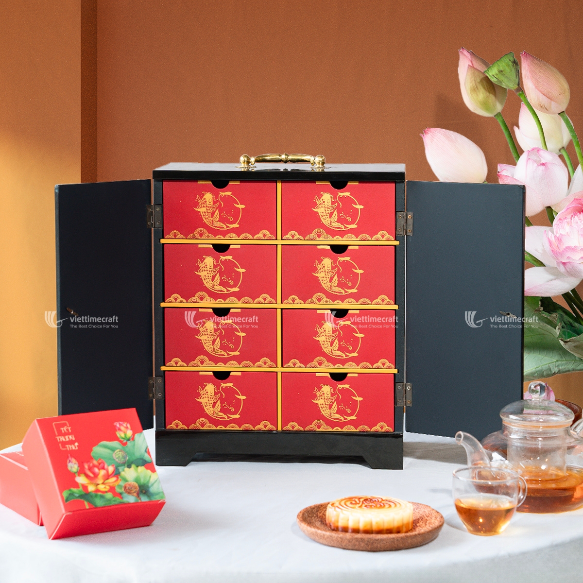 Hộp quà Trung thu quà tặng doanh nghiệp cao cấp Mẫu hộp bánh trung thu cao cấp dành cho doanh nghiệp, tập đoàn, ngân hàng tri ân khách hàng chiến lược