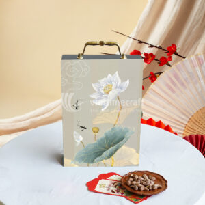 Hộp Quà Tặng Doanh Nghiệp “Bạch Liên Song Ngư” – Quà Tặng Tết 2026 l Viettimecraft