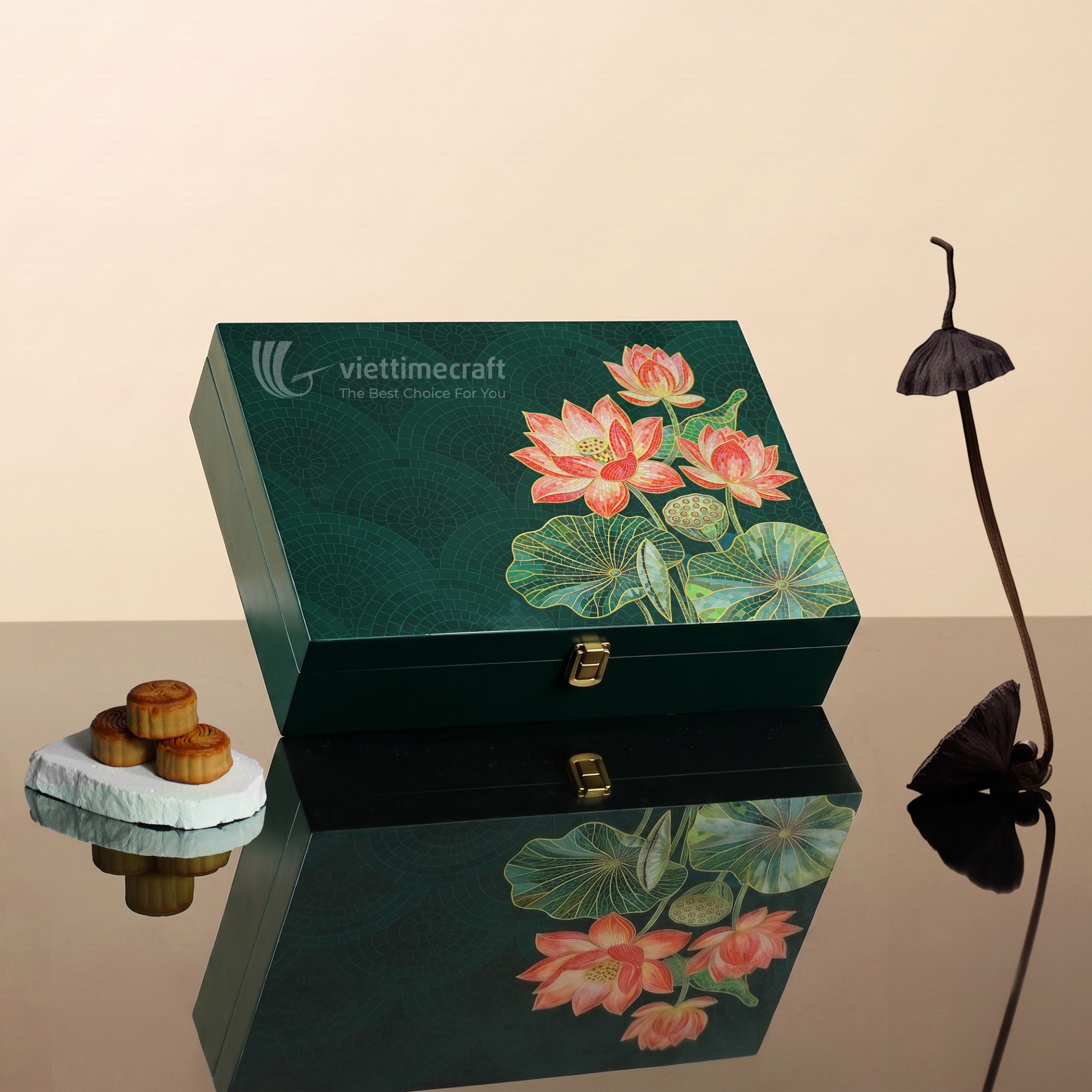 Hộp Sơn Mài "Mộc Lục" I Viettimecraft